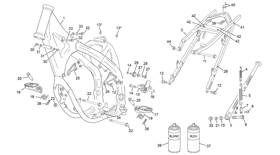 cadre [500 SEF-R RACING [2020 [Enduro]]]