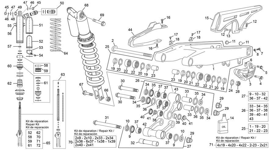 amortisseur - bras oscillant [450 SEF FACTORY [2020 [Enduro]]]