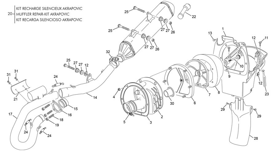 boite à air - echappement [450 SEF FACTORY [2020 [Enduro]]]
