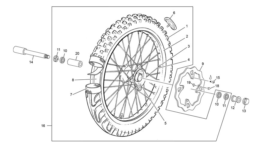 roue avant [500 SEF FACTORY [2020 [Enduro]]]