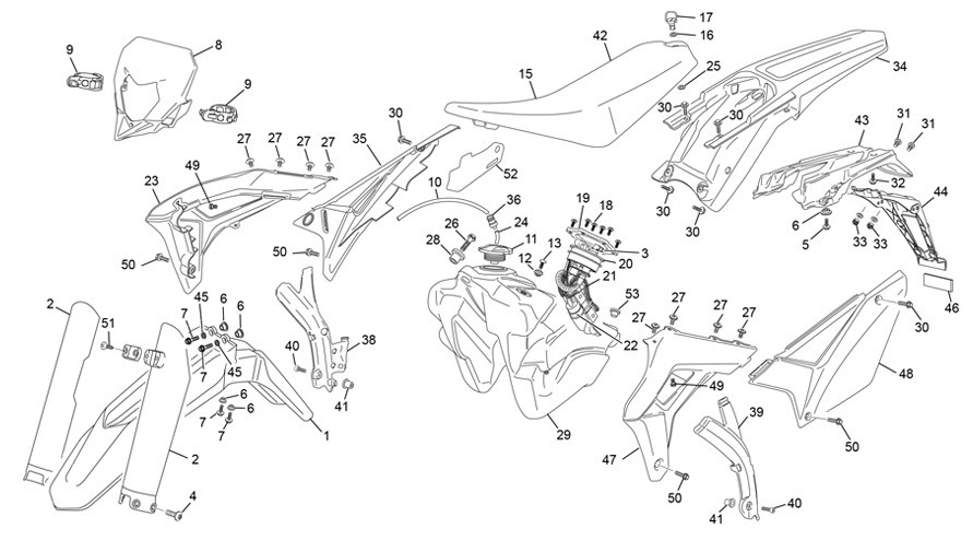 plastiques [500 SEF FACTORY [2020 [Enduro]]]
