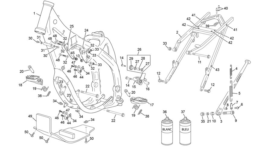 cadre [125 SE FACTORY [2020 [Enduro]]]