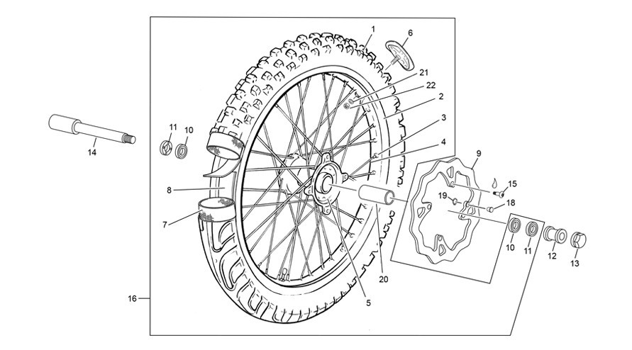 roue avant [125 SE FACTORY [2020 [Enduro]]]