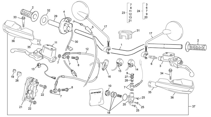 guidon [125 SE FACTORY [2020 [Enduro]]]