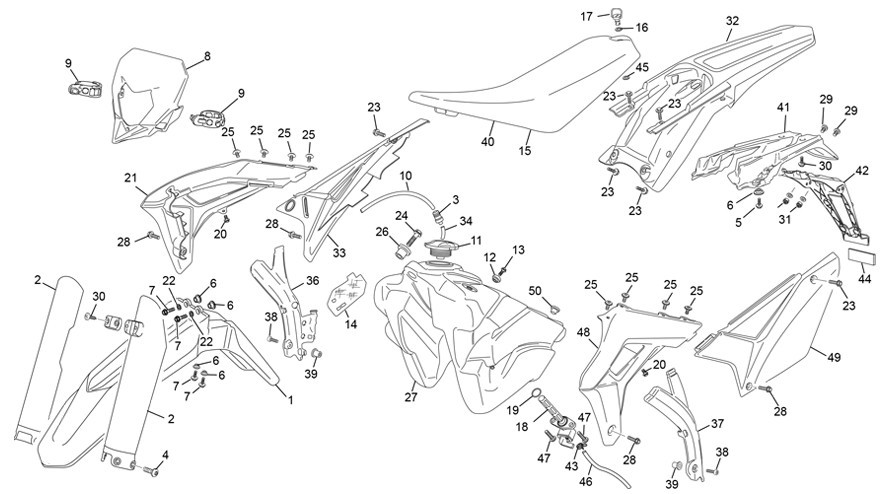 plastiques [125 SE FACTORY [2020 [Enduro]]]