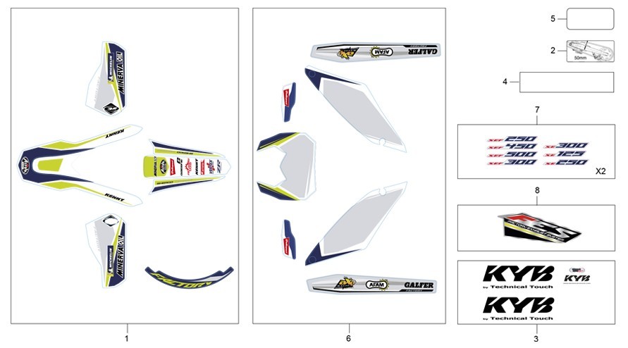 adhésifs [125 SE FACTORY [2020 [Enduro]]]