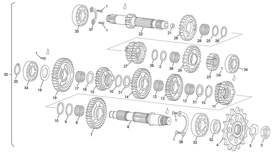 boite de vitesse [125 SE FACTORY [2020 [Enduro]]]