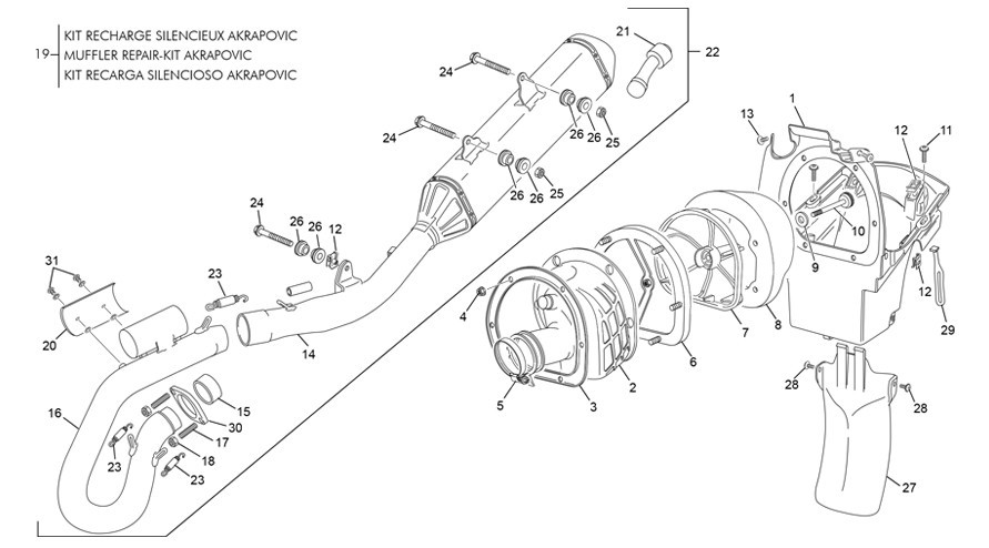 boite à air - echappement [300 SEF FACTORY [2020 [Enduro]]]