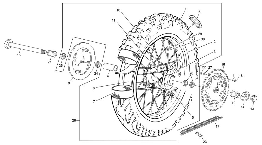 roue arrière [300 SEF FACTORY [2020 [Enduro]]]