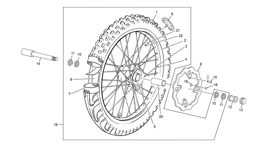 roue avant [300 SE FACTORY [2020 [Enduro]]]