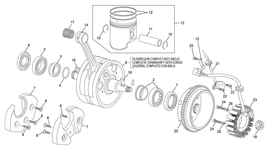 vilebrequin assemblé [300 SE FACTORY [2020 [Enduro]]]