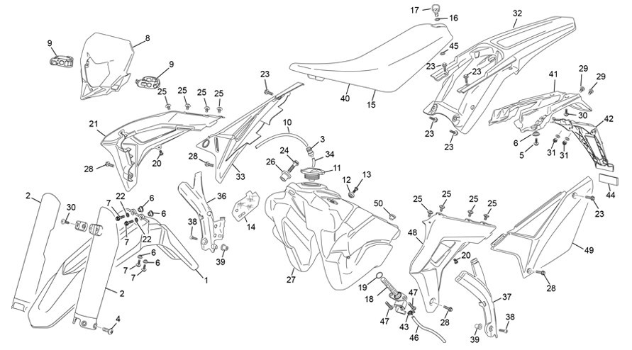 plastiques [300 SE-R RACING [2020 [Enduro]]]