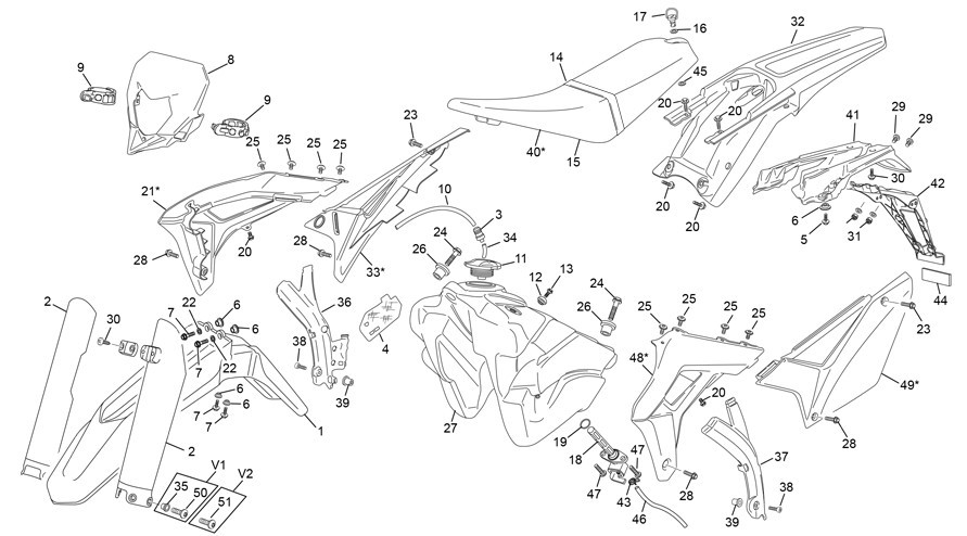 plastiques [125 SE-R RACING [2019 [Enduro]]]
