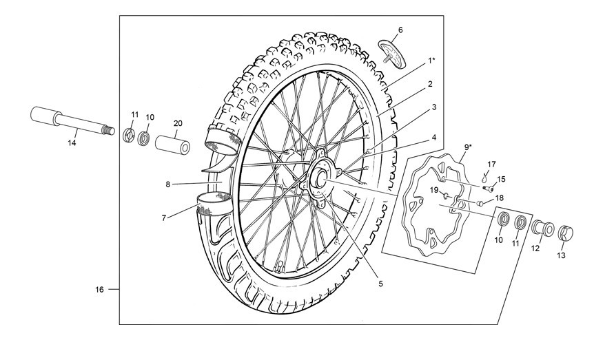 roue avant [450 SEF FACTORY [2019 [Enduro]]]