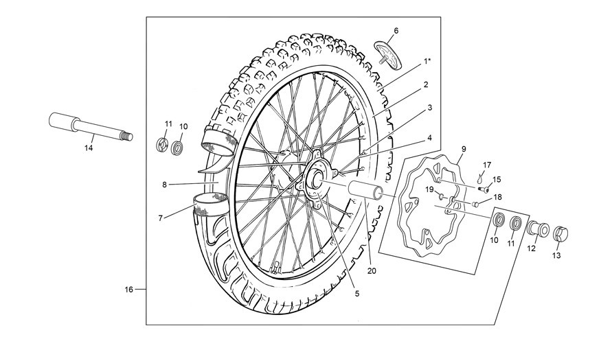 roue avant [250 SE FACTORY [2019 [Enduro]]]