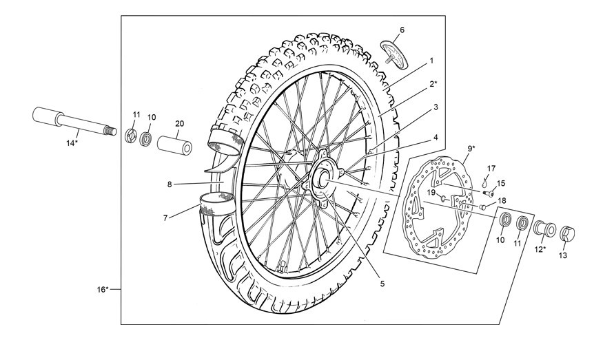 roue avant [250 SEF-SD [2018 [Enduro]]]