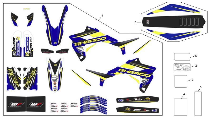 adhésifs [250 SEF - FACTORY [2016 [Enduro]]]