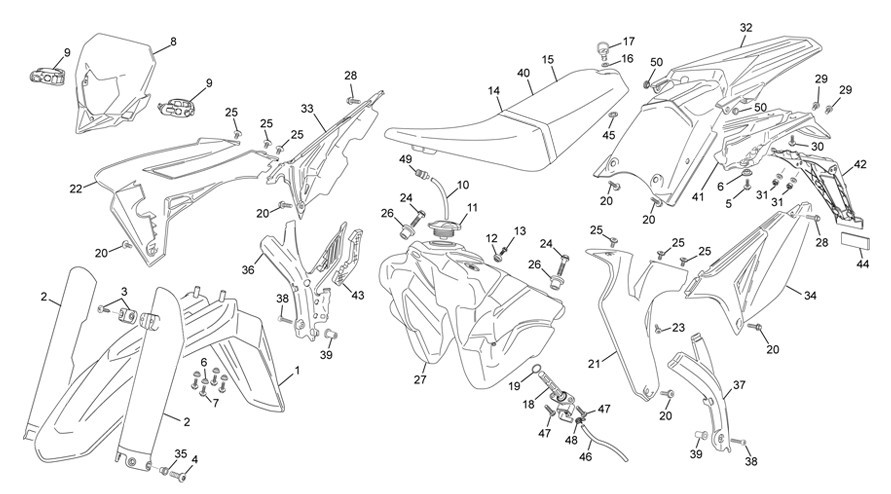 plastiques [250 SE [2015 [Enduro]]]