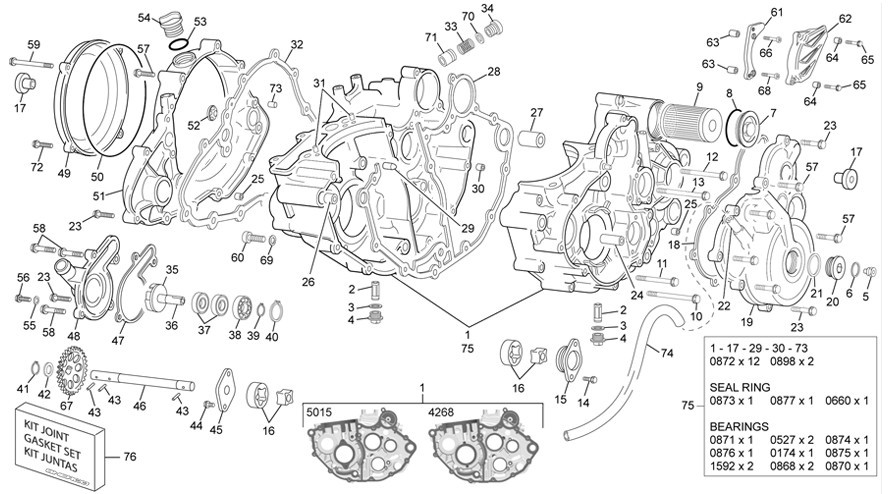 groupe carters [250 SEF-R [2015 [Enduro]]]