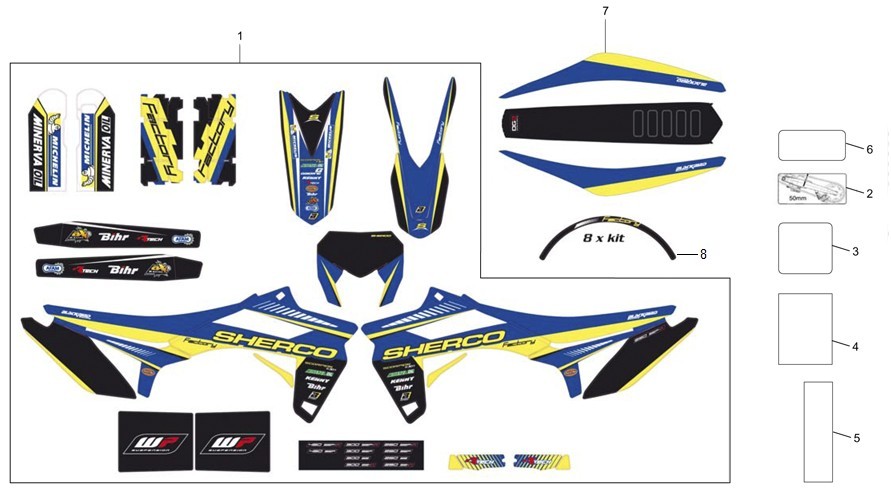 adhésifs [300 SEF FACTORY [2015 [Enduro]]]