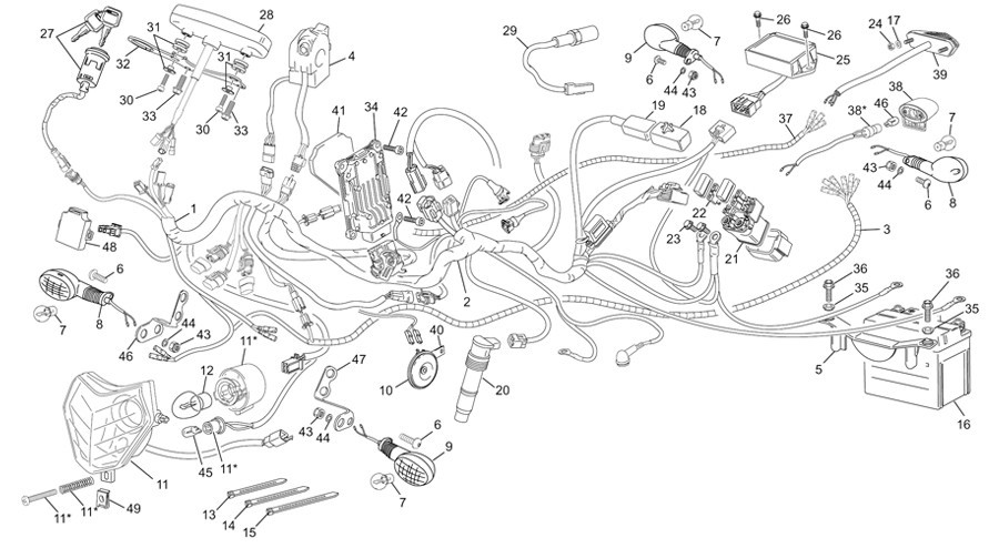 faisceau électrique [250 SE F [2014 [Enduro]]]