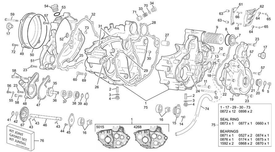 groupe carters [250 SE F-R [2014 [Enduro]]]