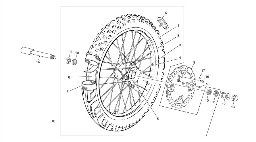 roue avant [300 SE FACTORY [2014 [Enduro]]]
