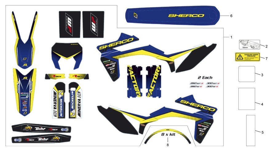 adhésifs [300 SE-F Factory [2014 [Enduro]]]
