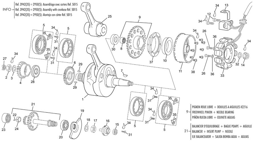 vilebrequin assemblé [300 SE-F Factory [2014 [Enduro]]]