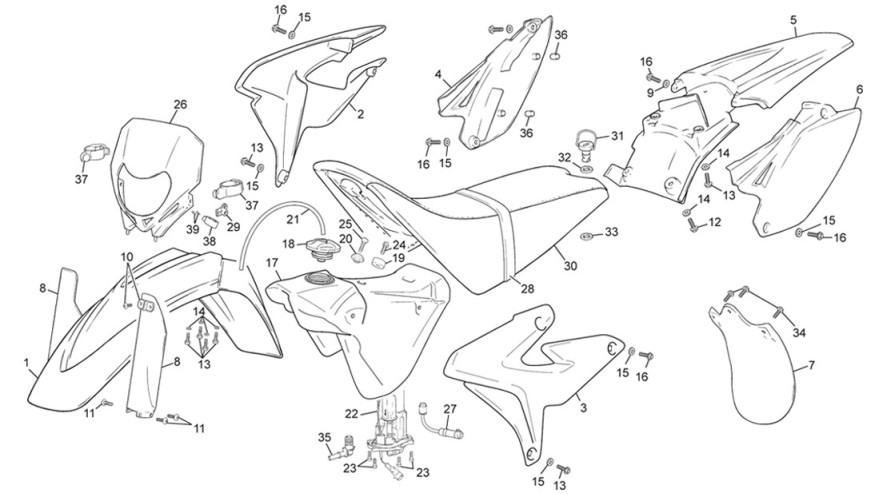 plastiques [SE 4.5 FR [2011 [Enduro]]]