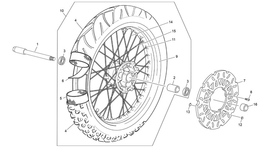 roue avant [125 HRD SE FACTORY RS [2024 [50 / 125]]]
