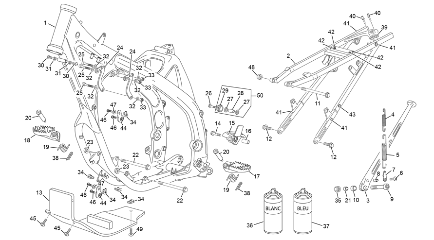 cadre [250 SE FACTORY [2021 [Enduro]]]