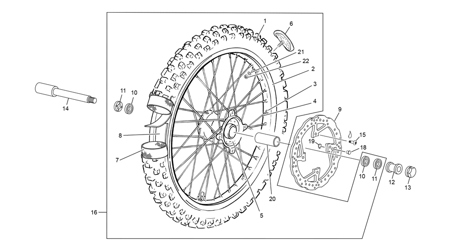 roue avant [250 SE RACING [2021 [Enduro]]]
