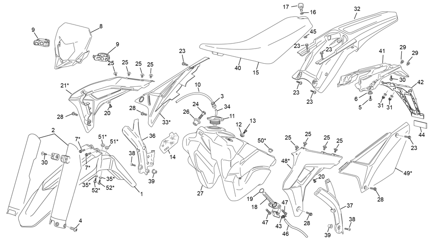 plastiques [250 SE RACING [2021 [Enduro]]]