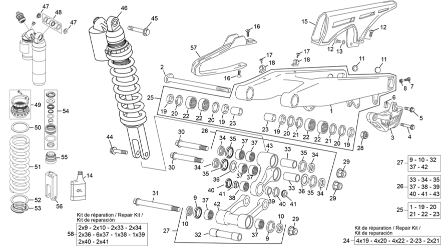 amortisseur - bras oscillant [250 SEF RACING [2021 [Enduro]]]