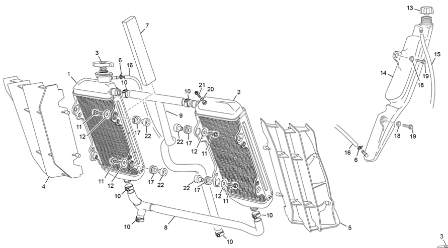 radiateur [250 SEF RACING [2021 [Enduro]]]