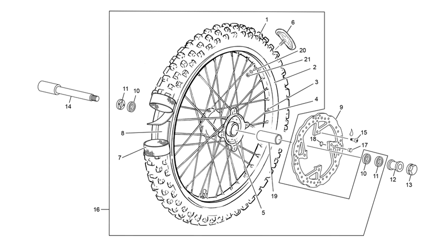 roue avant [250 SEF RACING [2021 [Enduro]]]