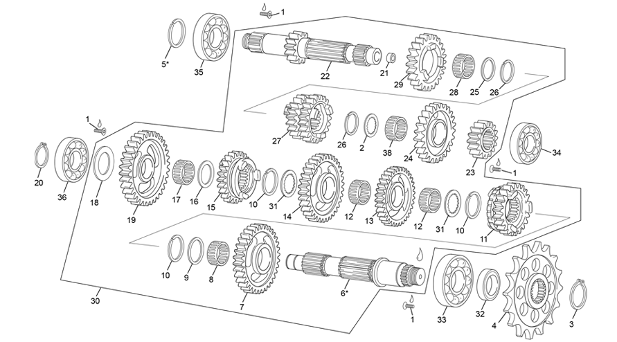 boite de vitesse [250 SEF RACING [2021 [Enduro]]]