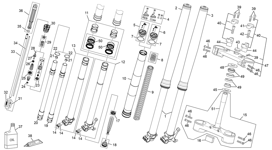 fourche [450 SEF RACING [2021 [Enduro]]]