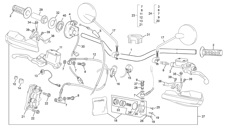 guidon [450 SEF RACING [2021 [Enduro]]]