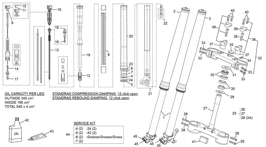 fourche [125 SE FACTORY [2021 [Enduro]]]