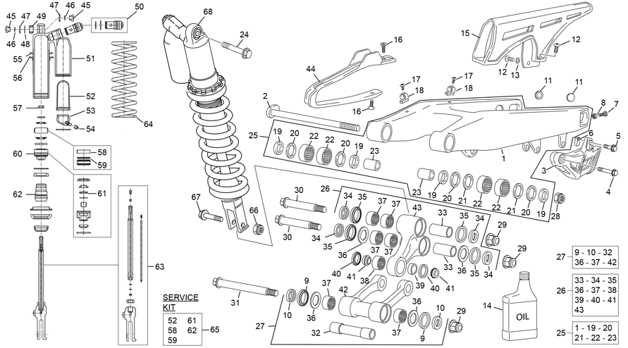amortisseur - bras oscillant [125 SE FACTORY [2021 [Enduro]]]