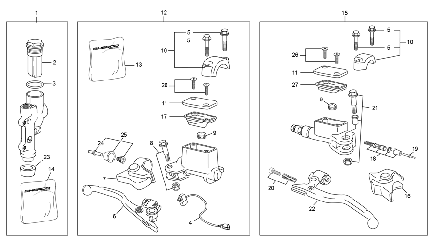 maitre cylindre frein avant - embrayage - arrière [125 SE FACTORY [2021 [Enduro]]]