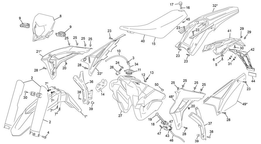 plastiques [125 SE FACTORY [2021 [Enduro]]]
