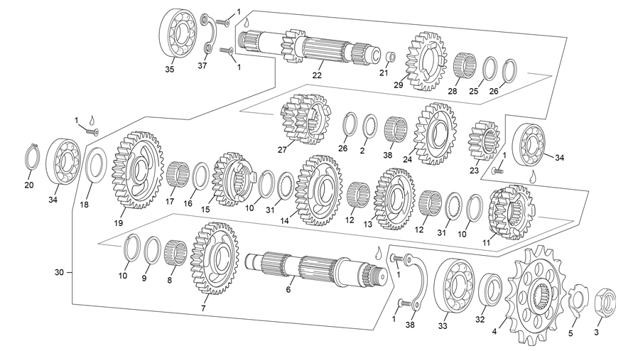 boite de vitesse [125 SE FACTORY [2021 [Enduro]]]