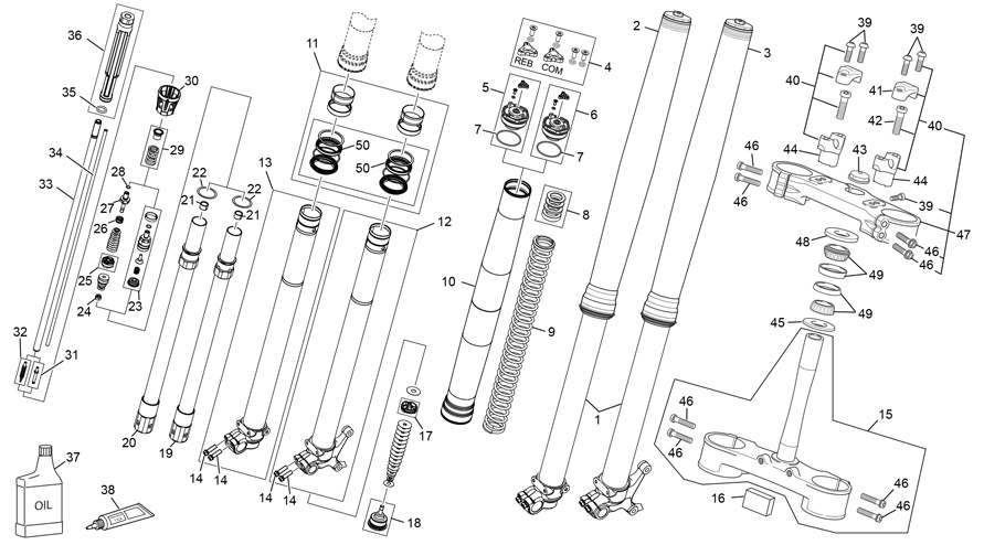 fourche [125 SE RACING [2021 [Enduro]]]