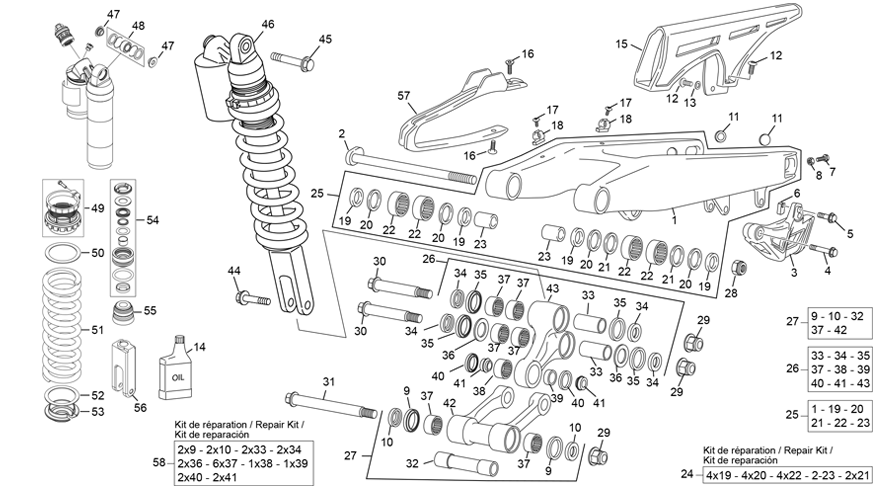 amortisseur - bras oscillant [125 SE RACING [2021 [Enduro]]]