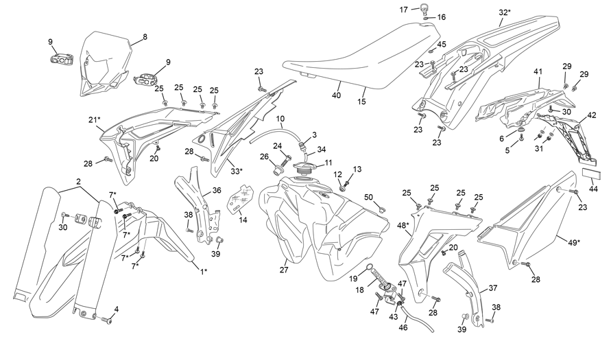 plastiques [125 SE RACING [2021 [Enduro]]]