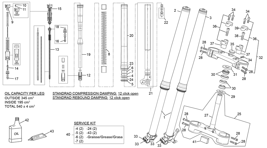 fourche kayaba [300 SE FACTORY [2021 [Enduro]]]