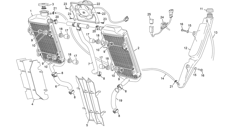 radiateur [300 SE FACTORY [2021 [Enduro]]]